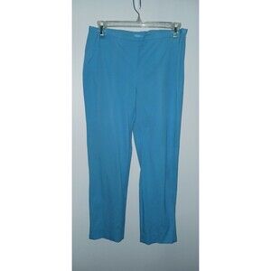 J Mclaughlin Pants Women's‎ 4 Light Baby Blue Cotton Crop Casual Ankle Side Zip